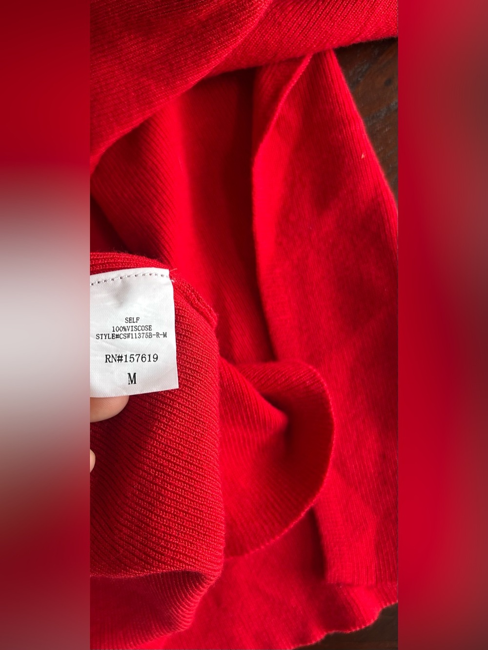12th Tribe Red Spaghetti-Strap Midi Dress size M - Picture 7 of 7